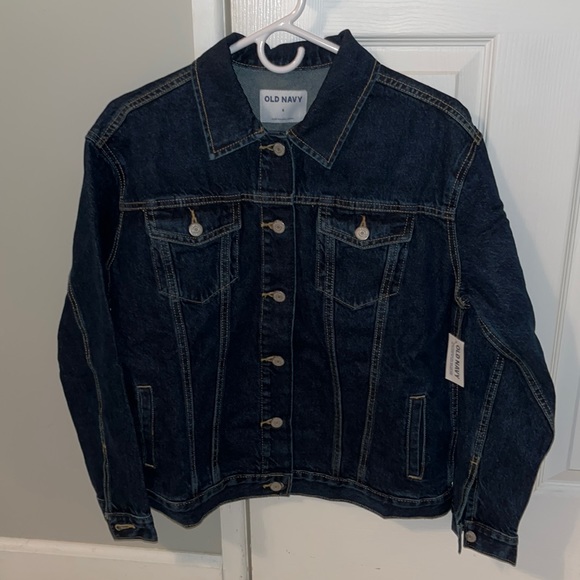 BRAND NEW Old Navy Dark Wash Jean Jacket - Picture 1 of 2